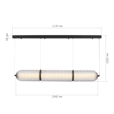Светильник подвесной ST-Luce черный/прозрачный LED 1*37W 4000K SAGUARO_5
