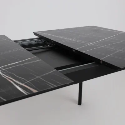 Стол AV 1209, HPL+МДФ,  раздвижной 1200 (1600)*800 Черный тунис /черный_17