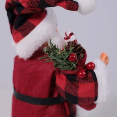Интерьерное украшение "Санта-Клаус с мишкой", 30см (RY-149)_8