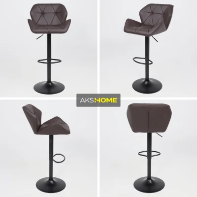 Кресло барное BERLIN GB, Pegaso шоколад экокожа/черный_4