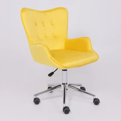 Кресло поворотное BELLA, велюр/желтый_3