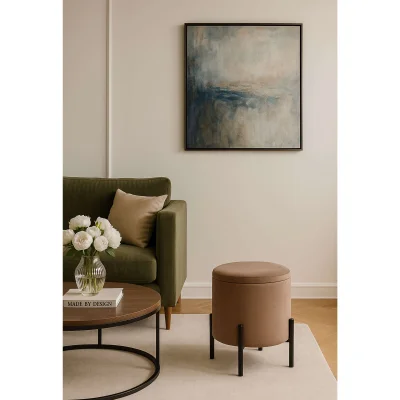 Стул-пуф BOOT, серо-бежевый велюр MY 180G-13/черный_8