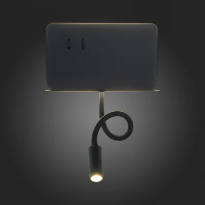 Светильник настенный ST-Luce Черный/Черный LED 2*3W 4000K Настенные светильники_8