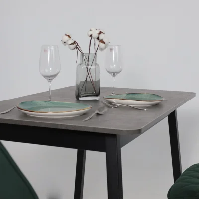 Стол TIRK RADIAL-110, раздвижной 110(142)х70, Дымчатая керамика/Чёрный_5