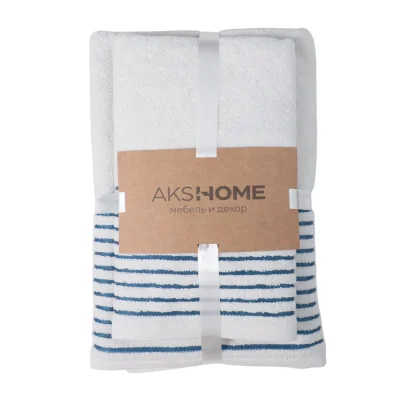 Набор полотенец махровых POSH, 2 шт (50*90см+70*140см), белый, 11-4800 фотография