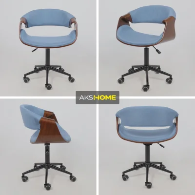 Кресло барное ANGARA, ткань, небесный XC188-26/черный. ECONOM_3