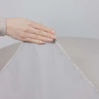 Скатерть грязеотталкивающая, круглая д.150см, полоска-елочка 2738, серый 010301_7