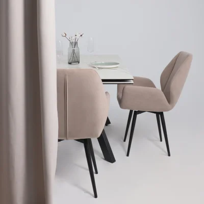 Стол МОНАКО NEW,керамика 0 кат. 1600(2240)*900, Камень белый Greys White/Черный матовый_8