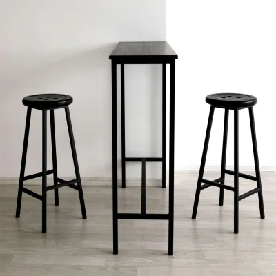 Стул барный BUTTON-78 черный/черный_3