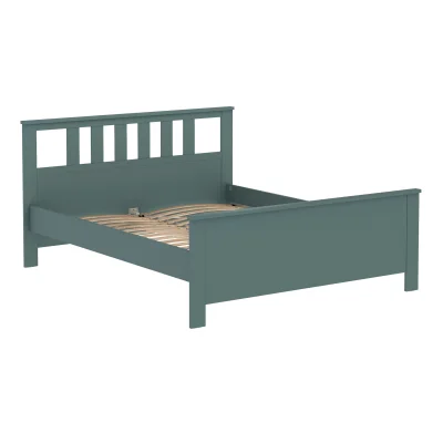 Кровать двойная САГА 160*200, темно-бирюзовая (2.08.04.070.6 RU) фотография