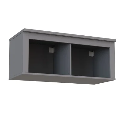 Полка навесная САГА 2 секции, серая (2.08.17.140.4 RU) фотография