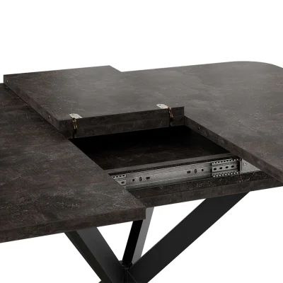 Стол раздвижной ЛИССАБОН Тип 1, 1000(1315)х1001х750, черные опоры/ателье темный_7