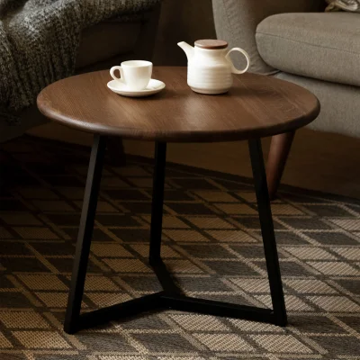 Стол журнальный SMT-60 DD, дуб мореный/черный фотография