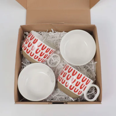 Подарочный бокс №6 (Чашка (2 шт.) + Миска-Боул (2 шт.) + Подарочная упаковка)_7