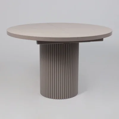 Стол ASKAR ROUND SLIDE-116, раздвижной круглый 116(156), BAYONA IVORY PREMIUM CER/Капучино_5