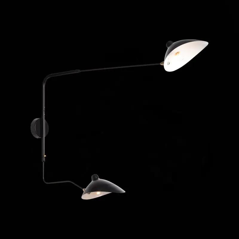 Светильник настенный ST-Luce Черный/Черный, Белый E27 2*60W SPRUZZO фотография