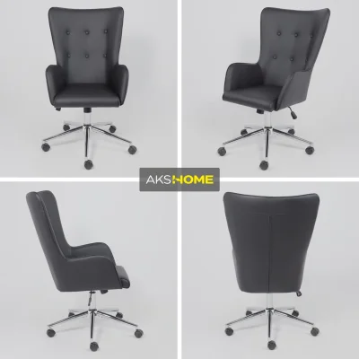 Кресло поворотное BELLA XL chrome, Pegasso черный_3