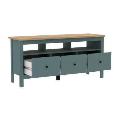 Гостиная Сага, ясень + темно-бирюзовый. Комплект №3_13