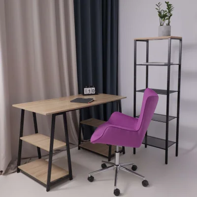 Кресло поворотное BELLA chrome, Velluto 41, велюр/фиолетовый_8