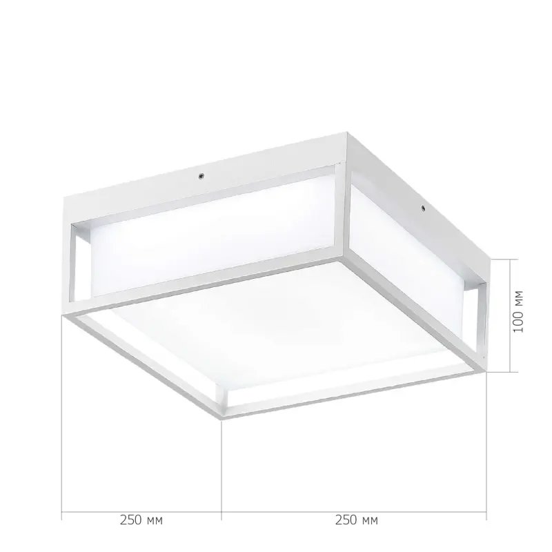 Светильник уличный потолочный ST-Luce белый/белый LED 1*20W 3000K/4000K/5000K CUBO_preview_3