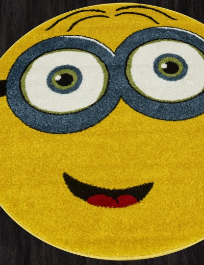 Ковер SMILE NC13 - YELLOW - Круг 1 на 1 фотография