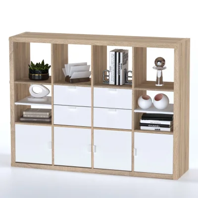 Стеллаж ФОРА 12 112х146х38см, дуб беленый_4