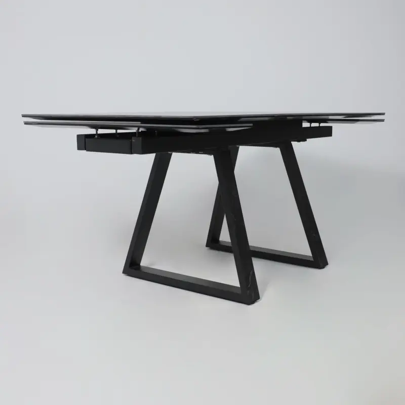 Стол МОНАКО NEW,керамика 0 кат. 1600(2240)*900, Камень черный Greys Black/Черный матовый, квадро_preview_13