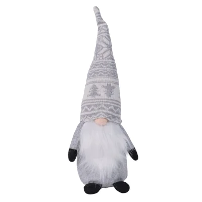Интерьерное украшение "Гном с орнаментом", 40см, серый (RY-123) фотография