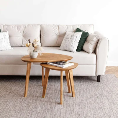 Стол журнальный DROOP-50, дуб натуральный/натуральный_2