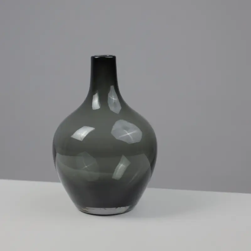 Ваза стеклянная EMBER, дымчатый, 13*20см_preview_6