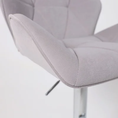 Кресло барное BERLIN GB, Kiton 722 серый велюр/хром_14
