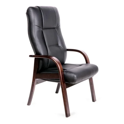 Кресло Bonn A/D  (орех темный) кожа (черная)_2