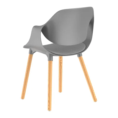 Стул KELA SOFT, серый new/деревянные ножки_4