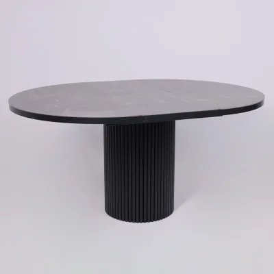 Стол ASKAR ROUND SLIDE-116, раздвижной круглый 116(156), BAYONA GREY PREMIUM CER/Черный_13