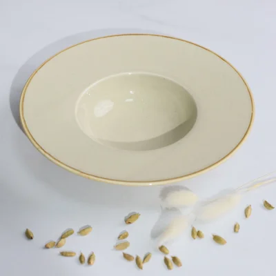 Тарелка глубокая VITAL, фарфор, бежевый, 24*6см фотография