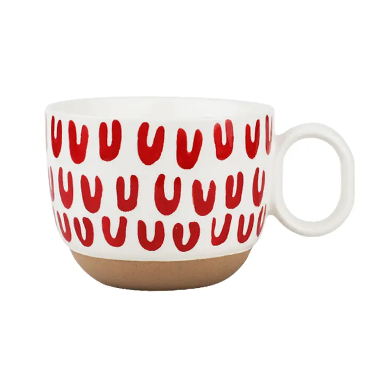 Чашка LOVE PRINT, керамика, красный принт, 14*10*7,6см_preview_1