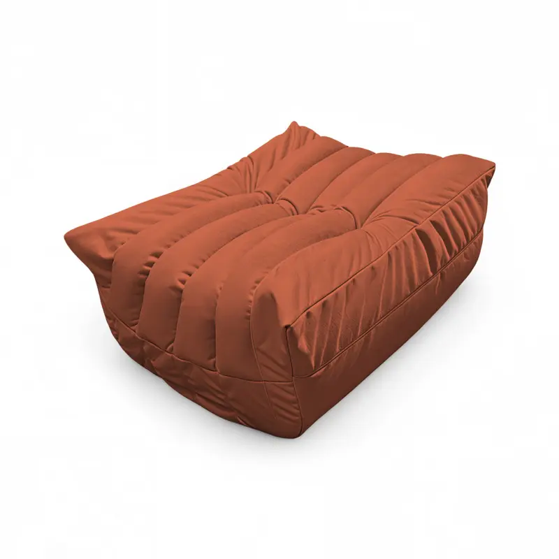 Бескаркасное кресло-пуф Француз BeanBag 90*45 / микровелюр, Морковь_preview_2