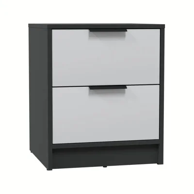 Тумба прикроватная КОНЦЕПТ КТ-ТК1-57, к.Антрацит/ф.Серый  (В572хШ477хГ451мм) фотография