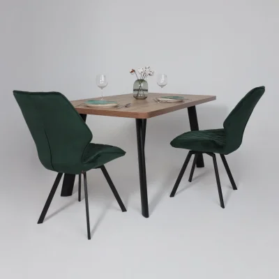 Стол LEON LUX RADIAL-180, раздвижной 180(240)х95, Дуб Веллингтон/Чёрный_4