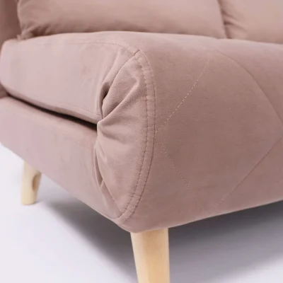 Диван ЭЛЛИ 140, бежевый Велютто люкс 22 / бук_7