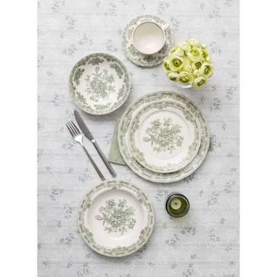 Блюдо BLOSSOM, керамика, зеленый, d21.5*2.7см_2