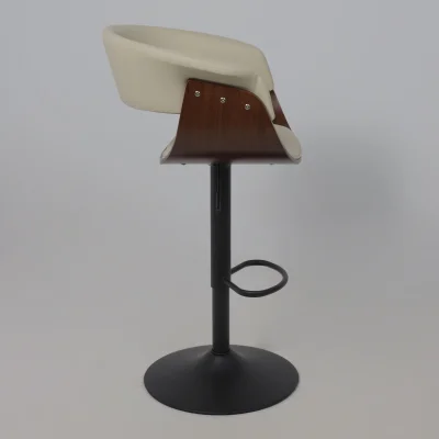 Стул барный ROSSI, экокожа, кремовый C-18/черный_11