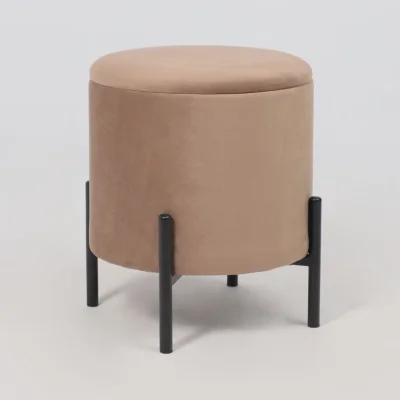 Стул-пуф BOOT, серо-бежевый велюр MY 180G-13/черный_10