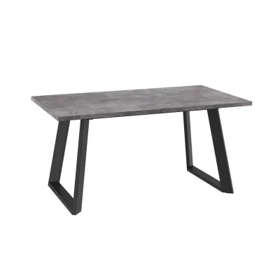 Стол LOFT LUX-160, раздвижной 160(205)х90, Дымчатая керамика/Чёрный фотография