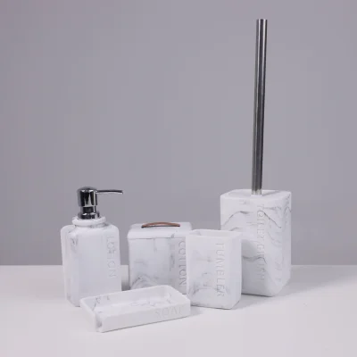 Ершик для унитаза NOVA, белый мрамор_6