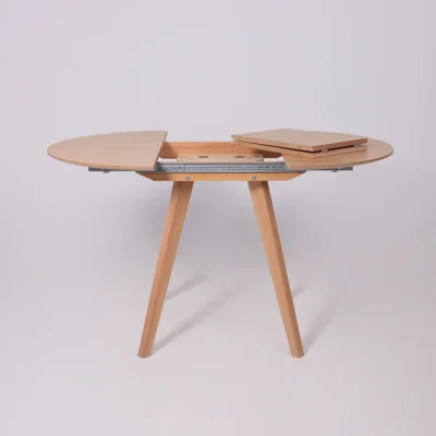 Стол ТАМУС, круглый раздвижной 870 (1160), Светлый бук без тонировки/Светлый бук_16