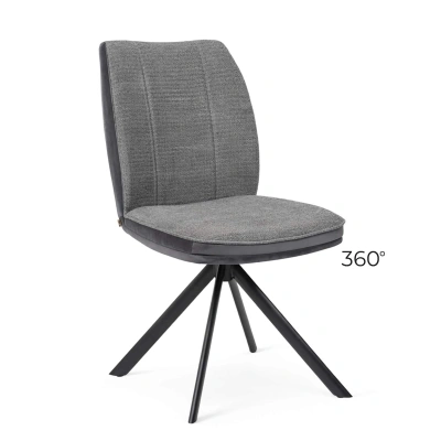 Стул SMART-R 360, g22 GRAPHITE шенилл LUX - d10 HEMATITE LUX\черный фотография