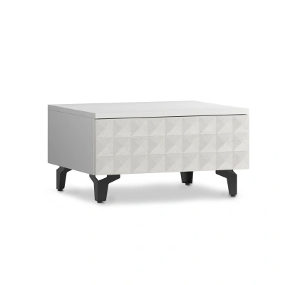 Стол-консоль SHTABE SIMPLE 7001 эко, Травертин-Белый-Черный фотография