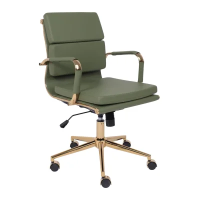 Кресло рабочее INDIGO, LB зеленый/золотой фотография