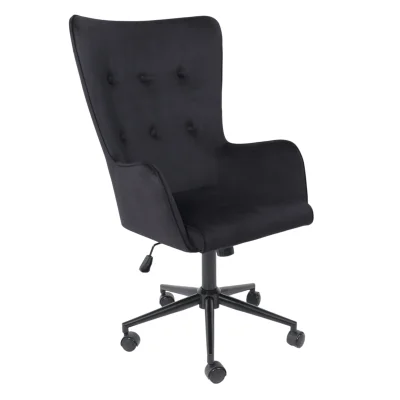 Кресло поворотное BELLA XL black, Seven 035, велюр/черный фотография